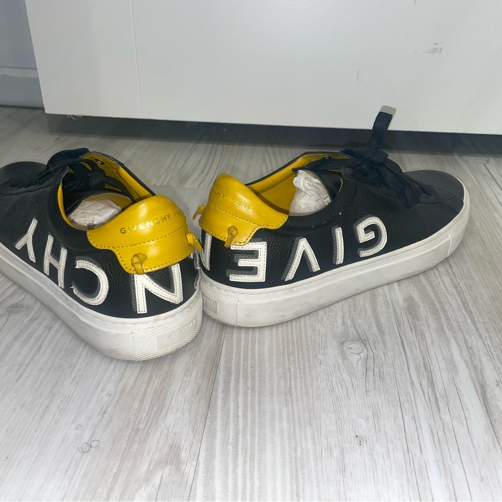 Givenchy Black and Yellow Low-Top Sneakers